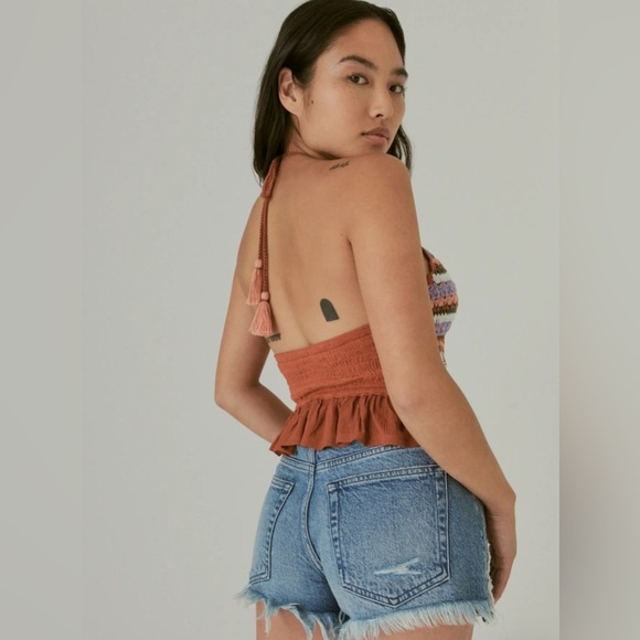 NWT Lucky Brand Crochet Halter Top - Picture 2 of 7